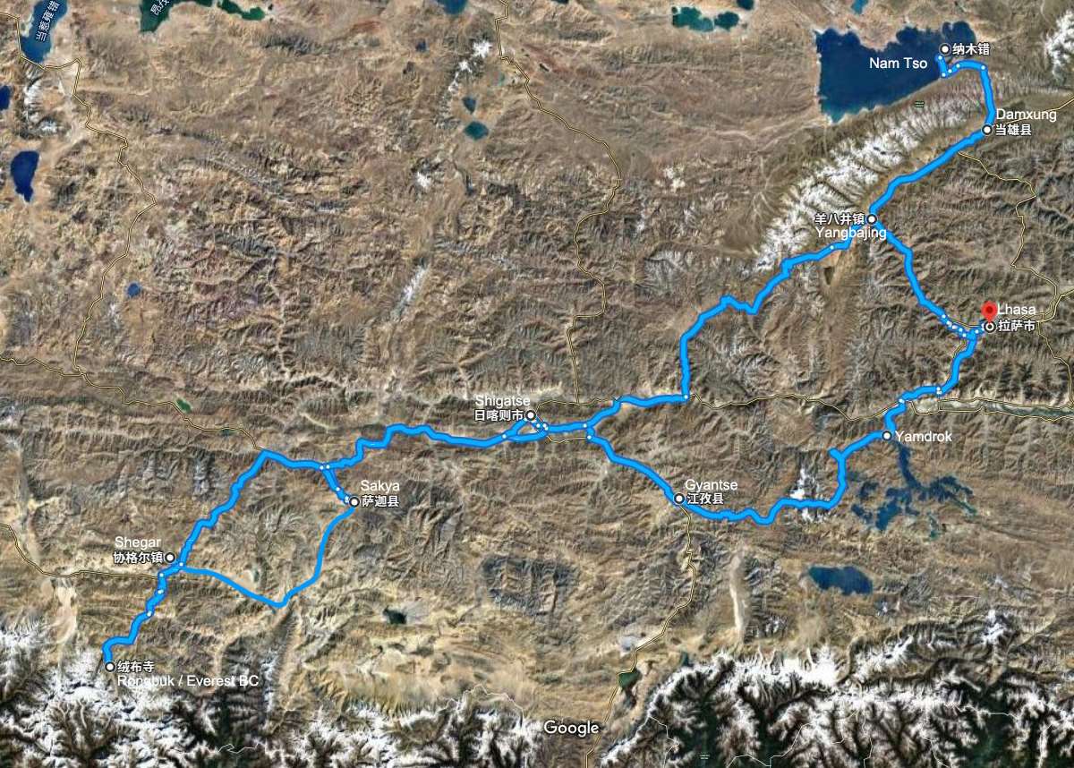 Tibet Adventure Tour with Everest BC and Nam Tso Lake